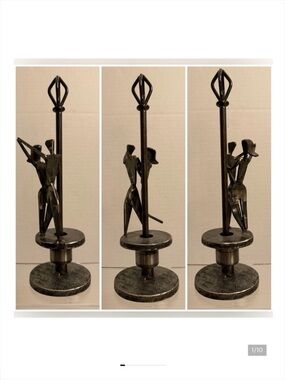 JF “Jorge Fernández” Artisanal Hand-Forged Dancing Figures Metal Sculpture 10½″